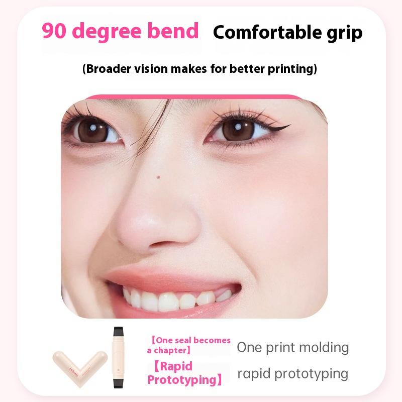 Double Head Rotatable Eyeliner Stamp Integrated Eyeliner Stamp Precise Outline Signet Long-Lasting Eyeliner Liquid Pen Cosmetics