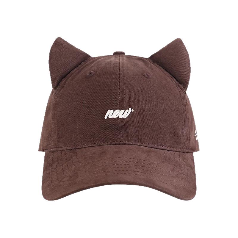 

Женская ретро американская кепка-утка с вышивкой букв и маленькими ушками - универсальная и повседневная шляпа с мягким козырьком. Adjustable