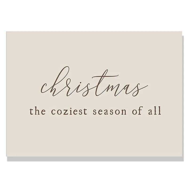 Nordisches Weihnachtsgeschenk Grünes Haus Rentier Eichhörnchen Wandkunst Leinwandmalerei Poster und Drucke Wandbilder für Wohnzimmerdekoration