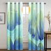 Japanese Style Chinese Painting Landscape Cloud High Shading Curtain for Bedroom Living Room Hotel Window 2 Pcs Blackout Drape
