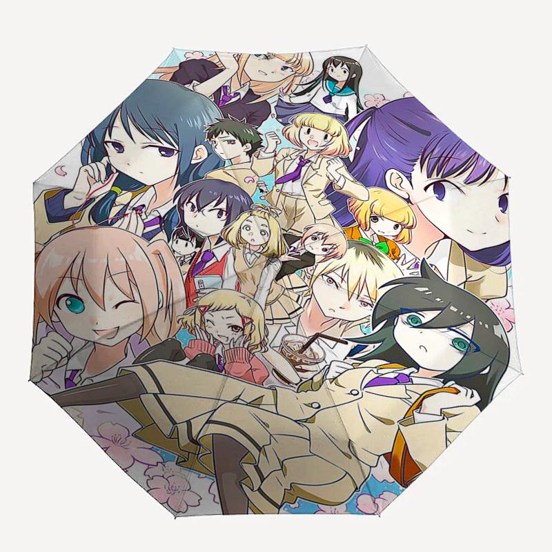1pc Outdoor Umbrella with Anime Characters | Automatic Opening & Closing | Portable 3-Fold Design | 8-Rib Iron Frame | Perfect Gift for Fans, Tra