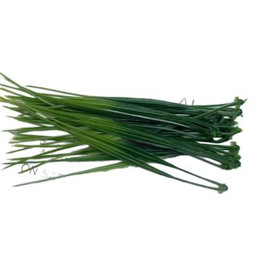 24Pcs Green Artificial Spring Grass Weather-Resistant UV Resistant Plastic Grass Arrangement Low-Maintenance Injection-Molded