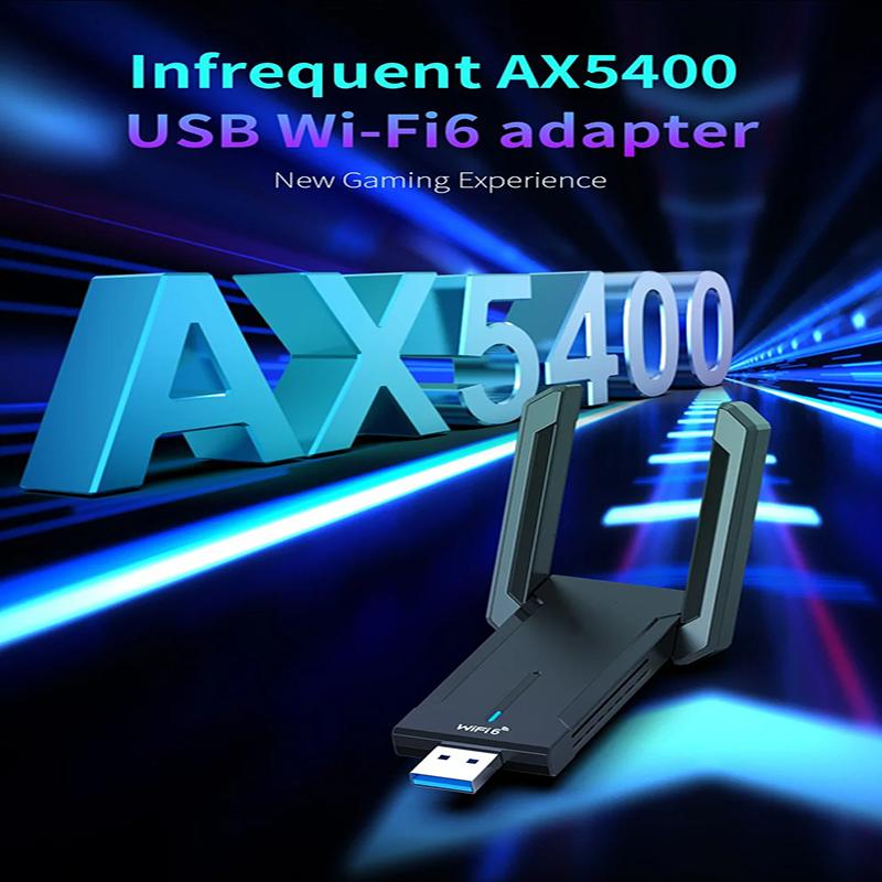 AX5400 WiFi6 Adapter 1800Mbps 5G Dual Band Wireless Network Card PC/Laptop Driver Free WPA3 USB3.0 adapter Antena Dongle