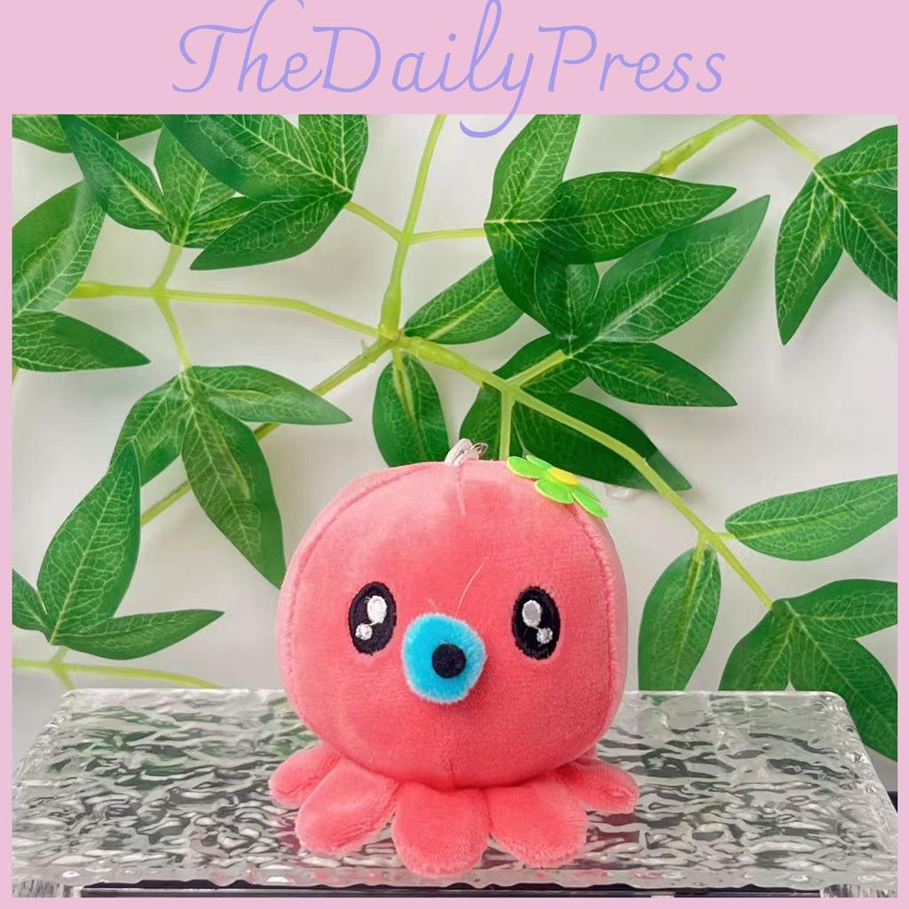 Octopus Cartoon Adorable Plush Keychain With Pp Cotton Filling For Gift Giving