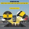 3 Channel Rubber Cable Protector Ramp 1.2 X 1.2 Inch Channel Heavy Duty Cable Wire Cord Cover Ramp Speed Bump Driveway Hose Cable Ramp Protector