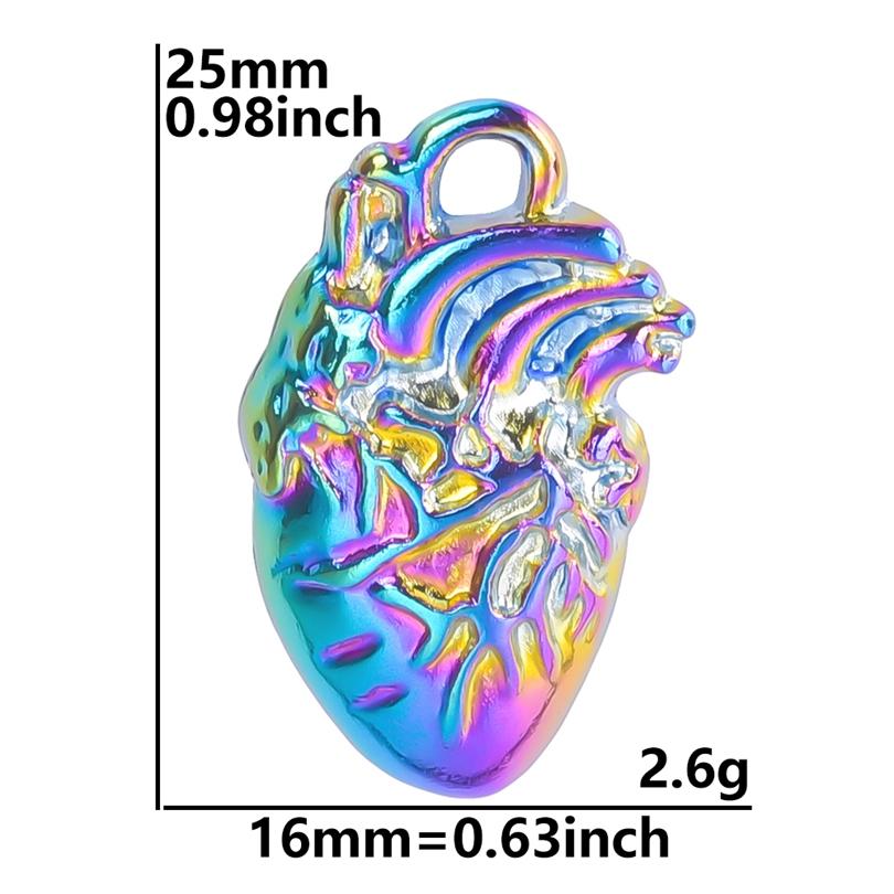 5X Rainbow Viking Animal Crow Raven Head Birds Skull Pendant Charms for Unisex Handmade Craft Necklace Jewelry