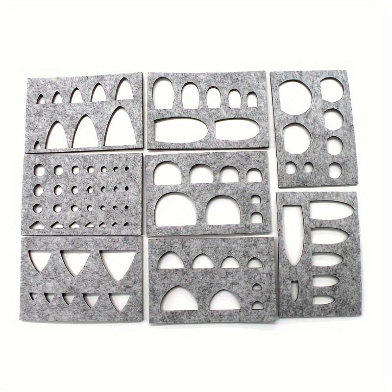 8-Piece Wool Felt Felting Molds Set High-Quality Needle DIY Stencil for Applique Handicraft Shaping Felting Molds and Creative
