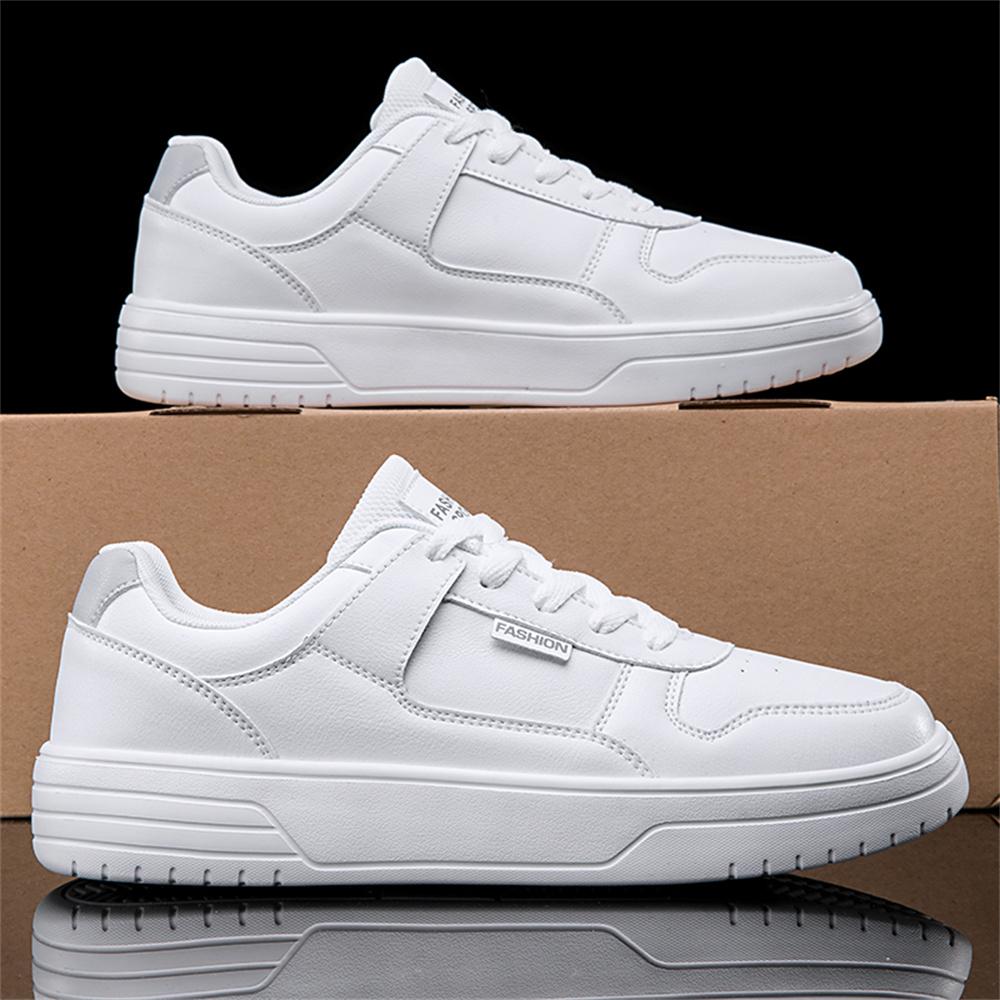 Mode Plateau Normalleder Bequeme Herren-Sneakers Basketballschuhe Weiß Sportschuhe Twnis Trend Sport- und Freizeit