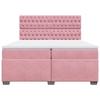 Maison Exclusive - Sommier à lattes de lit avec matelas Rose 200x200 cm Velours