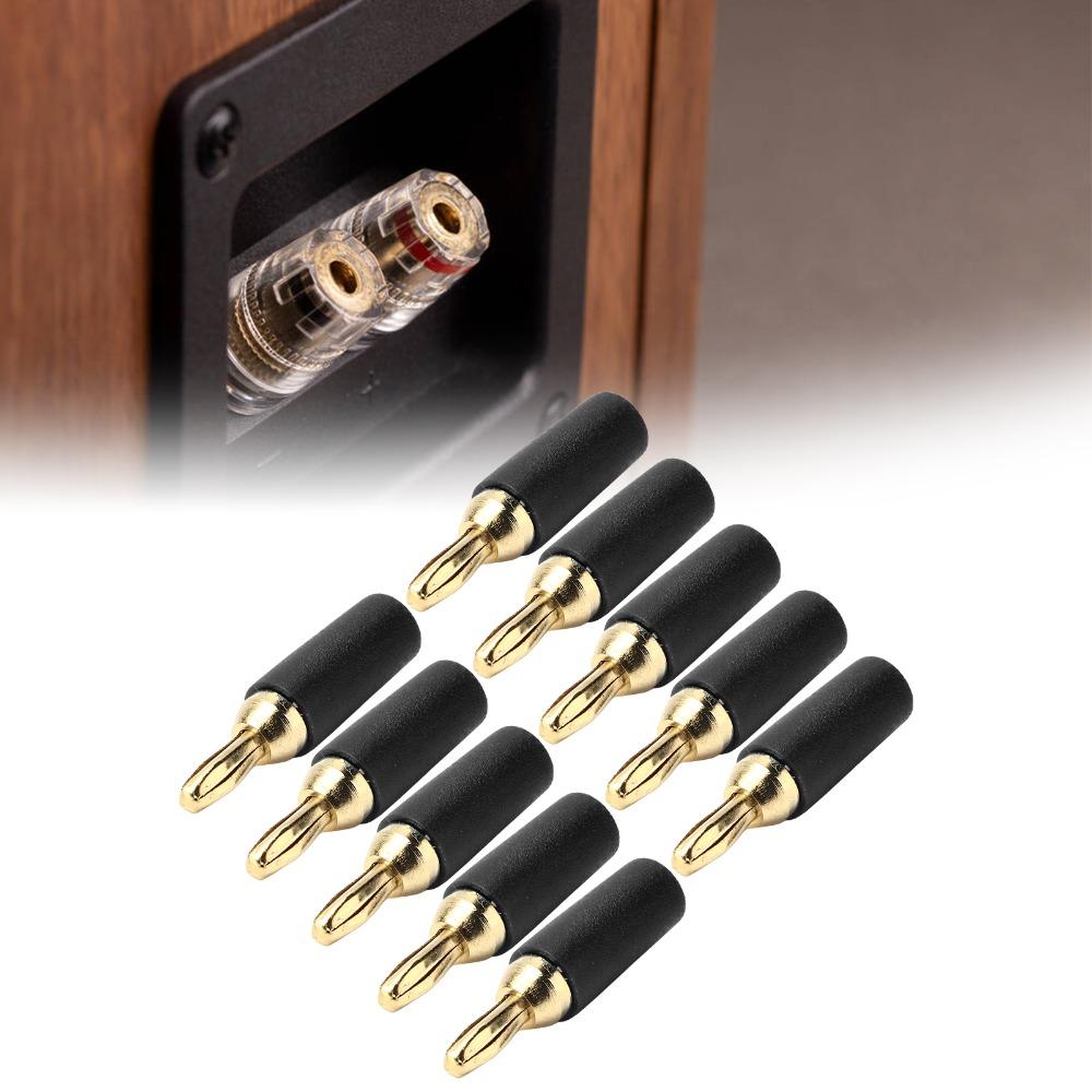 

10 PCS 2.5mm Banana Connector Copper Gold Plated Male Connector Accessory Set 2.5mm Socket чорний