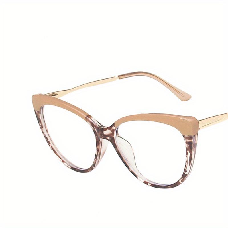 Fg Retro Photochromic Anti-Blue Light Glasses Fashionable Personalized Cat-Eye Metal Women'S Glasses