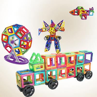 Творческие магнитные блоки Diy Строительные кирпичи Модель и строительство Игрушечные магниты Дизайнерские образовательные игрушки для детей