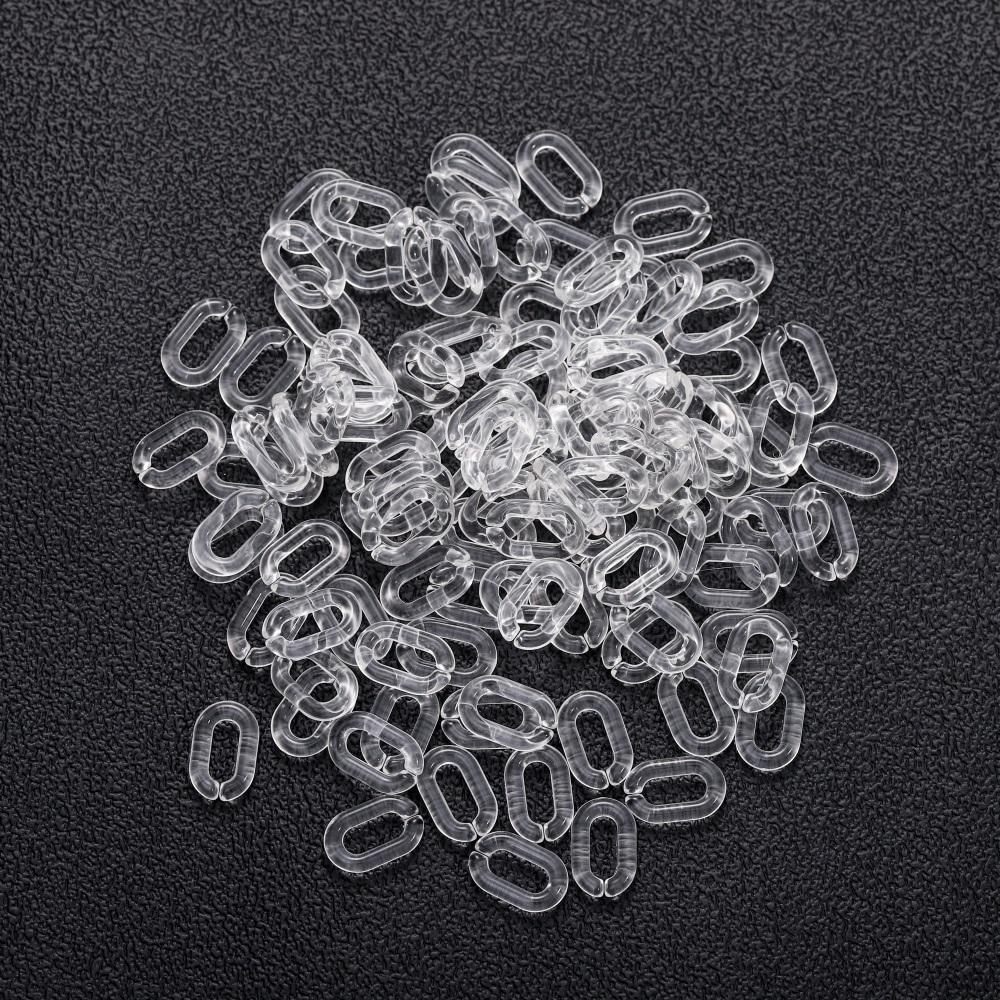 50/100pcs Colorful Acrylic Link Chain Lobster Clasp Keychains for DIY Necklace Chain Jewelry Making Accessories Supplies