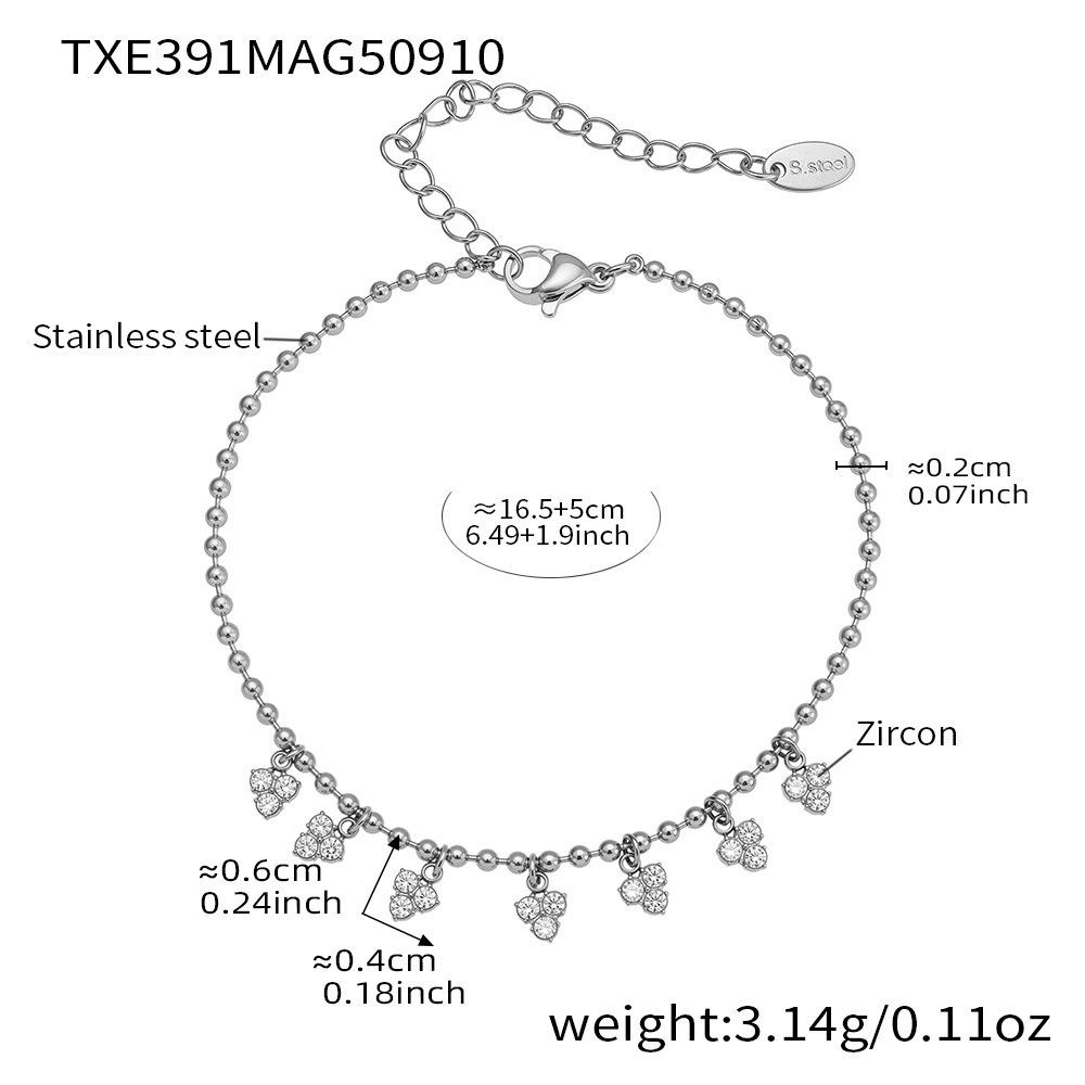 

Набор украшений Oumaijia с цирконием, треугольником и кисточкой: Ожерелье и браслет с покрытием из 18-каратного золота из нержавеющей стали
