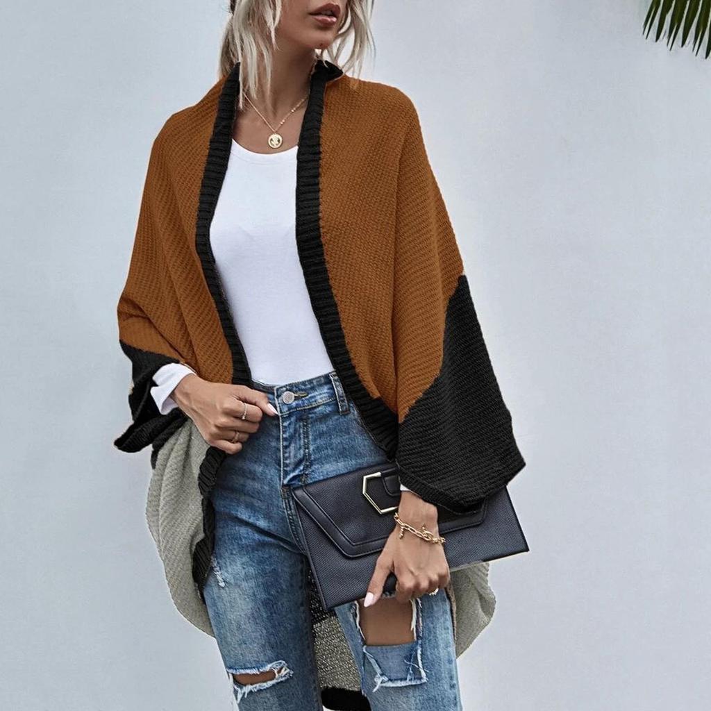 Cárdigan de punto de color informal con temperamento a la moda para mujer