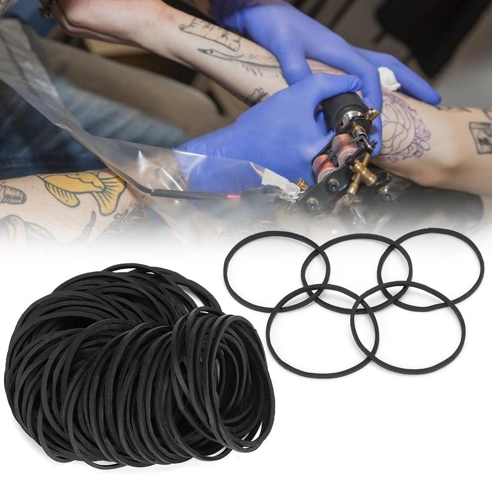 100pcs Professional Shockproof Tattoo Rubber Bands Ring Accessories for Tattoo Machine
