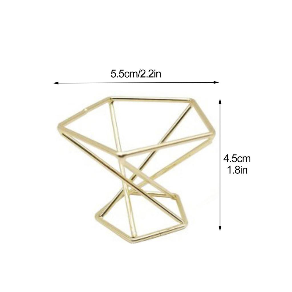 Ananas Pflanzenständer Geometrischer Luftpflanzenständer Puderdosenhalter Roségold (Material: Metall, Größe: Durchmesser 55MM)