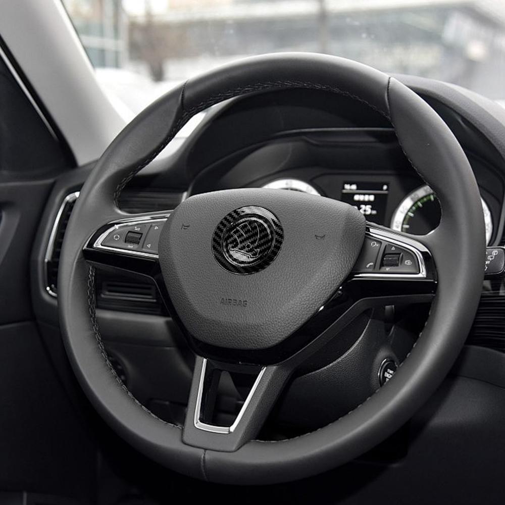 2026 Hot For SKODA Car Styling Steering Wheel Decoration Sticker Trim Rim Auto Refit Accessories for Skoda Rapid Fabia Superb Ka