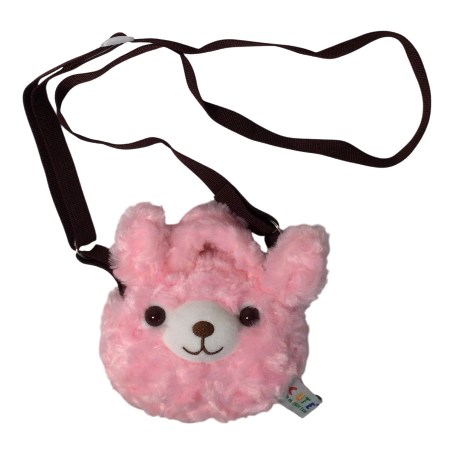 

Cute Sales Plush Alpaca Face Purse Small Pink F0203