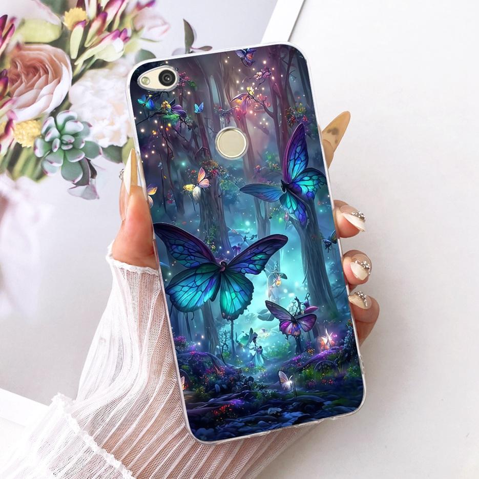 For Huawei P8 Lite 2017 Case Honor 8 Lite Cute Lion Fashion Painted Cover Soft Silicone Phone Case For Huawei P9 Lite 2017 Shell