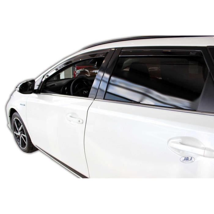 Déflecteurs d'air - J&amp;J AUTOMOTIVE - Heko - Fumé - Installation facile - Pour Toyota Auris 2