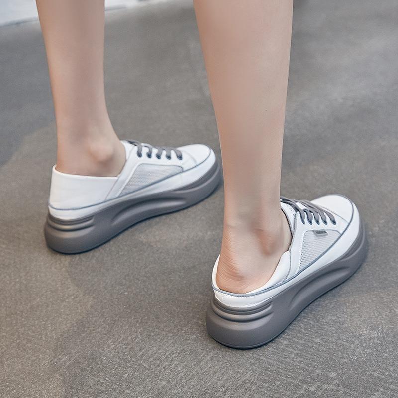 Women Casual Small White Shoes Spring Summer Breathable Flat Sneakers Outdoor Comfortable Leather Walking Footwear Zapatos Mujer