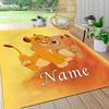 Custom Name Lion Sunset Majesty Carpet Rug Customizable Soft Washable Anti-Slip Home Living Room Sofa Mats Personalized Rug. 0909306