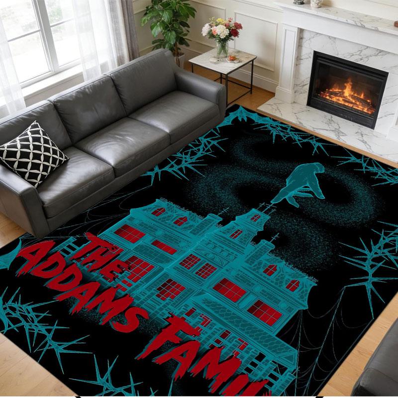 Crystal Velvet Rug Soft Non Slip Indoor Floor Mat Home DecorThe Addams Family