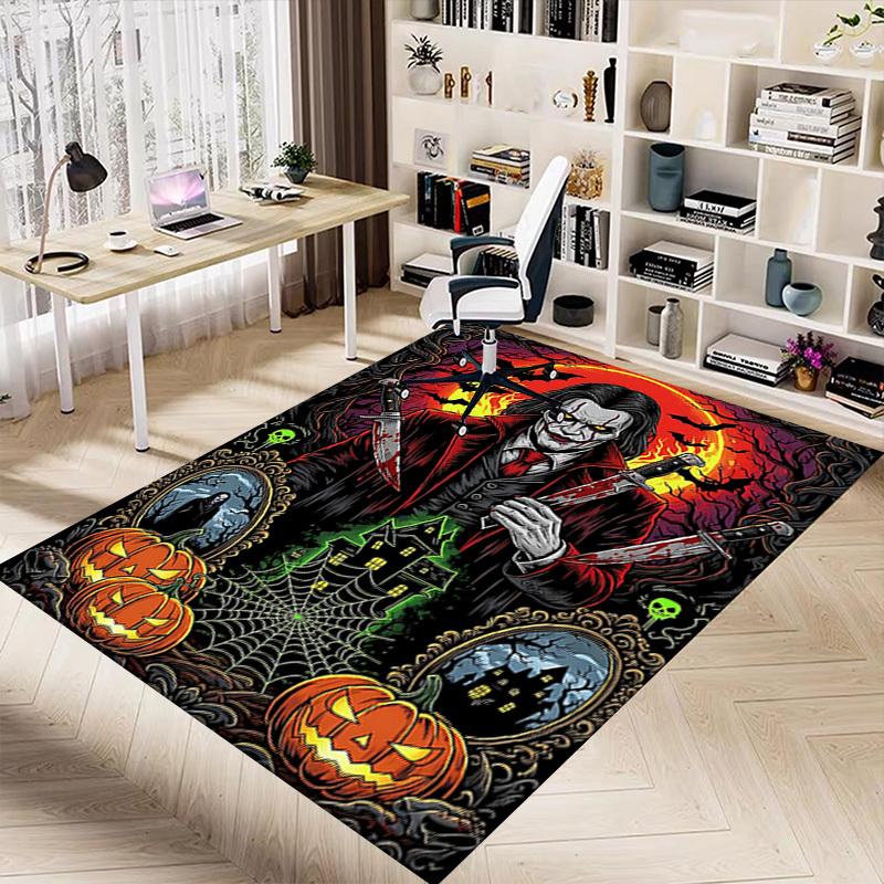 1PC Halloween Horror Extra Large Non Slip Floor carpet, Office, family, bedroom, Studio Large Area Rug Indoor Rugs
