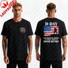 Men DDay 82nd Anniversary 19442026 TShirt Normandy Honor History US Flag Soldier Print DoubleSided Casual Cotton Tee Tops
