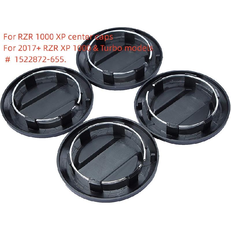 4 Pcs Black Wheel Hub Center Caps For 2017-2019 Polaris Rzr Xp 1000 1522216-655