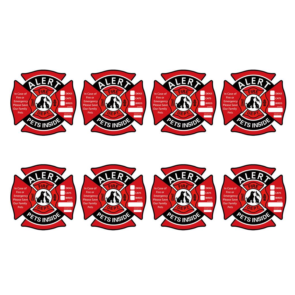 Pet Inside Alert Sticker Warning Labels Waterproof and Durable Dog Cat Rescue Sticker Decals for Fire Safety Emergency