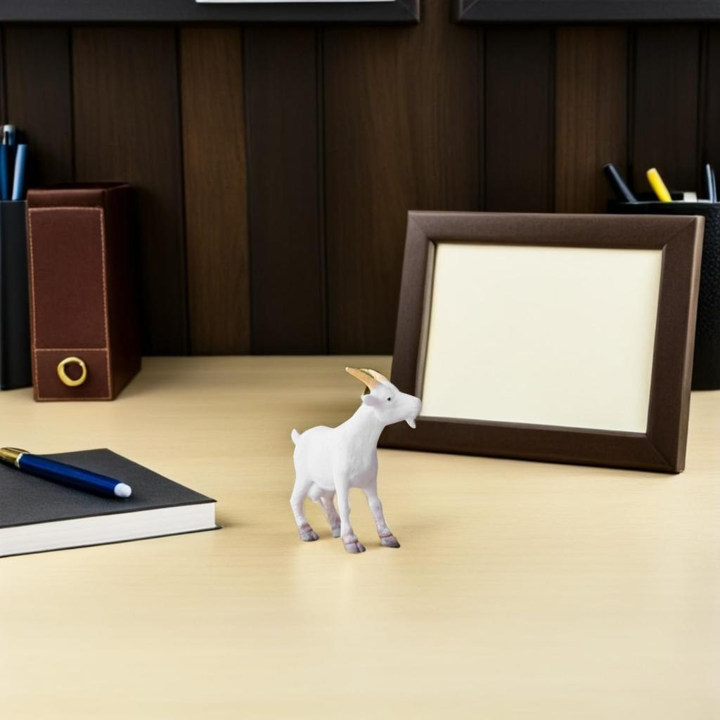 JOINPAYA Goat Figurines, 8-Piece Set, White Miniature Diorama Terrarium Tabletop Ornament, Farm Garden Decoration, 5cm
