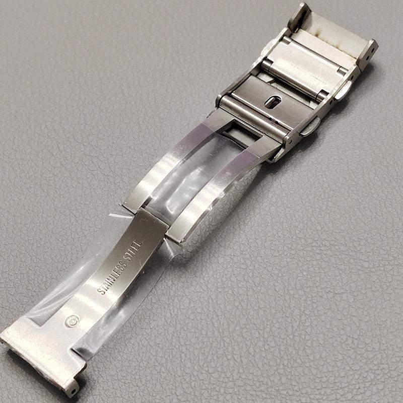 316L Stainless Steel Solid Buckle 18mm 20mm 22mm for Seiko Clasp Double Lock Folding Button Diver Buckle Metal Watch Accessories