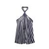 TAOP&ZA Spring/Summer Women's Halter Top & Striped Loose Long Pants Set