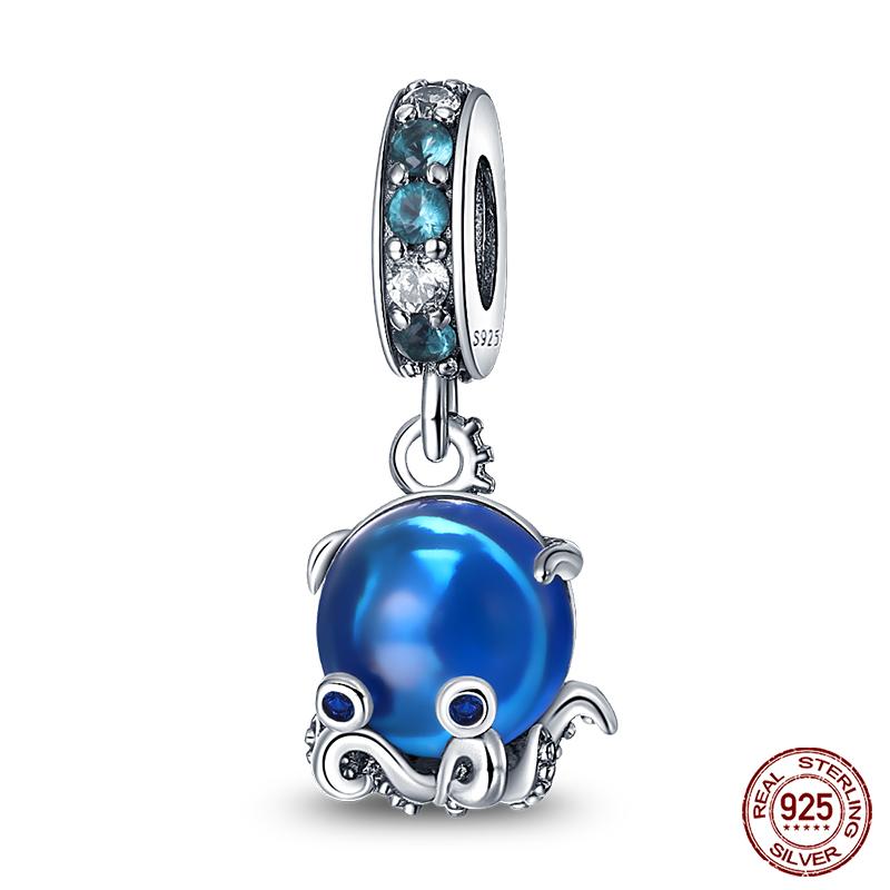 Original 925 Prata Esterlina Cor Mágica Camaleão Luminoso Série Charme Contas Adequado Ajuste Pulseira DIY Jóias Presentes