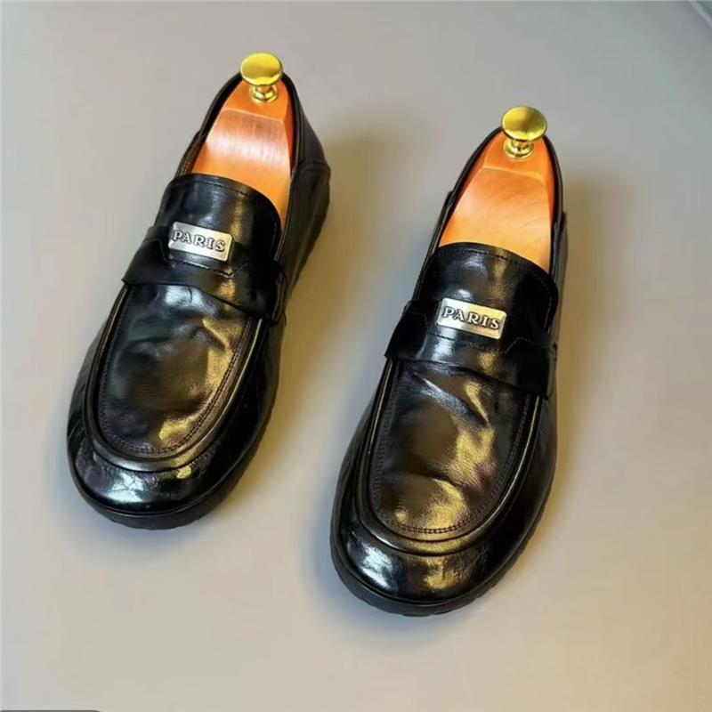 

Guangzhou early spring new men s shoes business casual soft-soled mango water grab cowhide glue-free Doudou shoes leather shoes 44