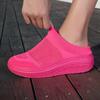 Women Slide Slippers Elevator Mules Sandals Slip on Summer Casual Clogs White Pink Black Purple Lightweight Socks Shoes Plus Size 41 42 43