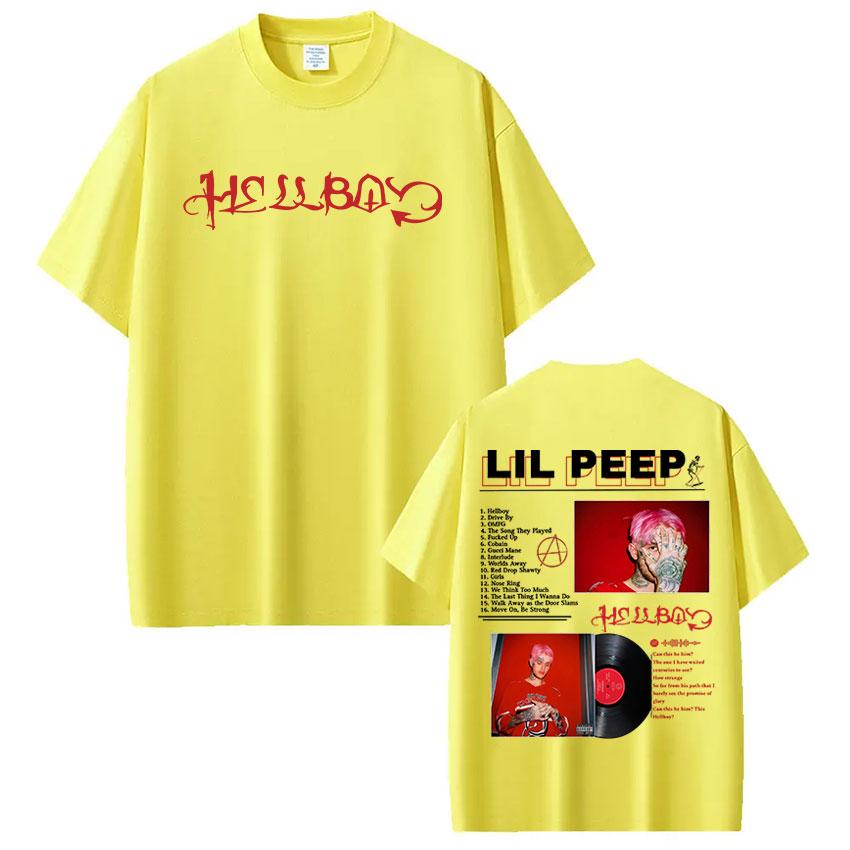 Rapper Lil Peep Crybaby Hellboy Tshirt Unisexs Women Clothing Fashion Hip Hop T Shirt 100 Cotton Oversized Short Sleeve TShirts