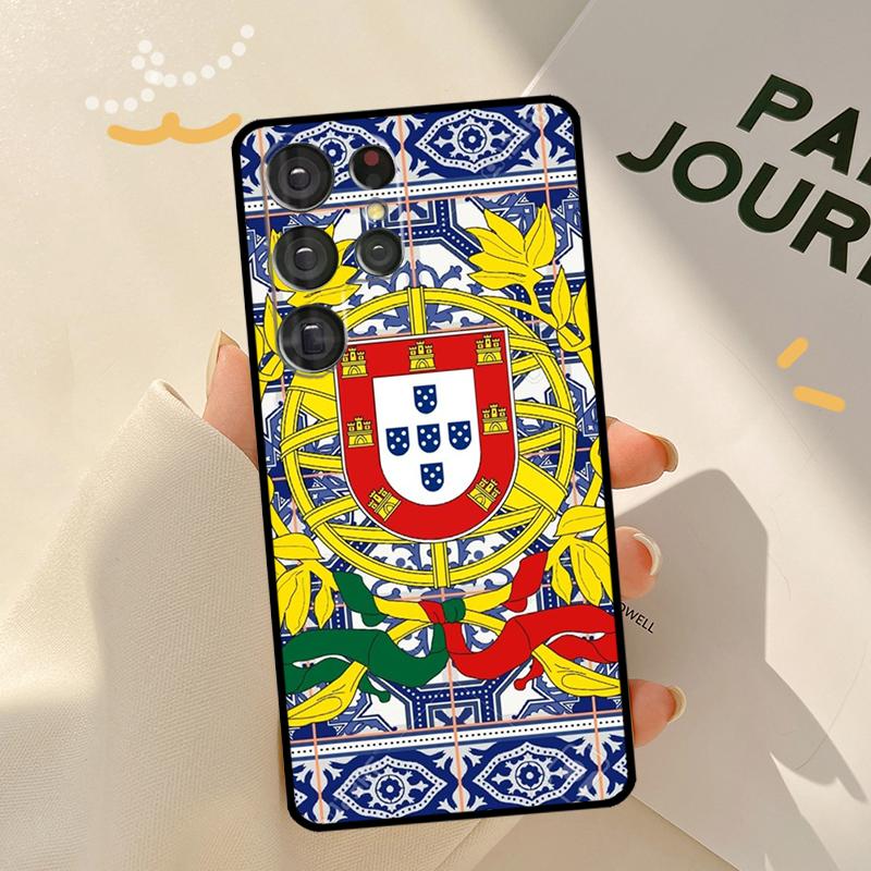 Portugal Passport Print Phone Case For Samsung Galaxy S23 S20 FE S21 Ultra S22 Plus Note 10 20 S8 S9 S10 Plus Cover