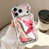 Lily Flowers Pattern Phone Case For iPhone 17 Pro Max Air 16e 16 15 14 13 Pro Max 12 11 Shockproof Luxury Plating Soft TPU Cover