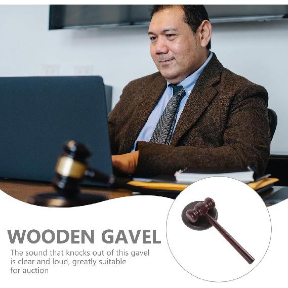 1 Set Judge Hammer Gavel Sound Block Judge Costume Accessories Law Gavel Judge Gavel and Block Judge Auction Hammer Court Gavel Law Graduate Wood