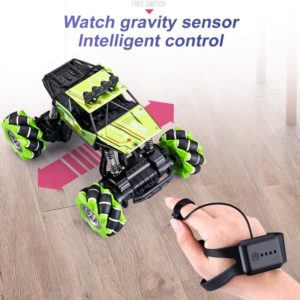 616A 1/16 RC Stunt Car 4WD 2.4GHz Off-Road RC Crawler Dual Remote Control Deformation Watch