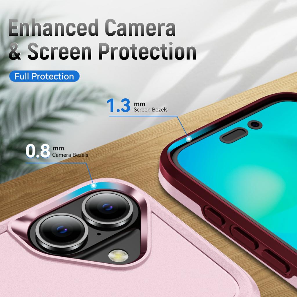 For iPhone 17 Case PC + TPU Military Grade Drop Protective Phone Cover