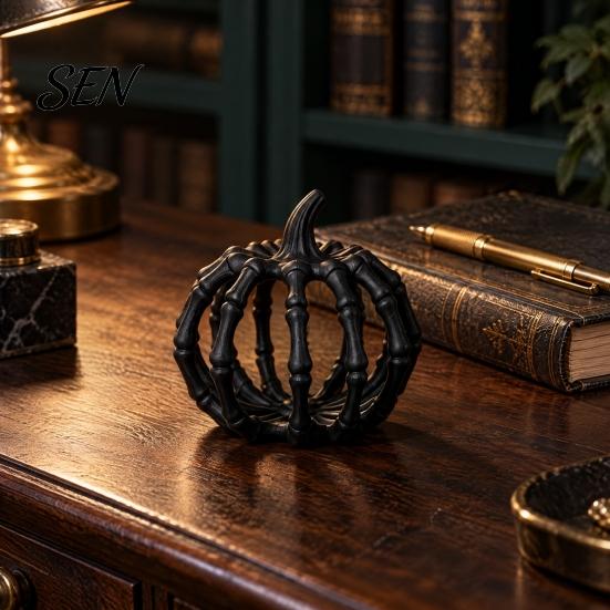 Полая Трехмерная Настольная Фигурка, Тыква Скелет Хэллоуин Украшение, 3D Печатный PETG Настольный Современный Готический Интерьер Декор, для Вечеринки