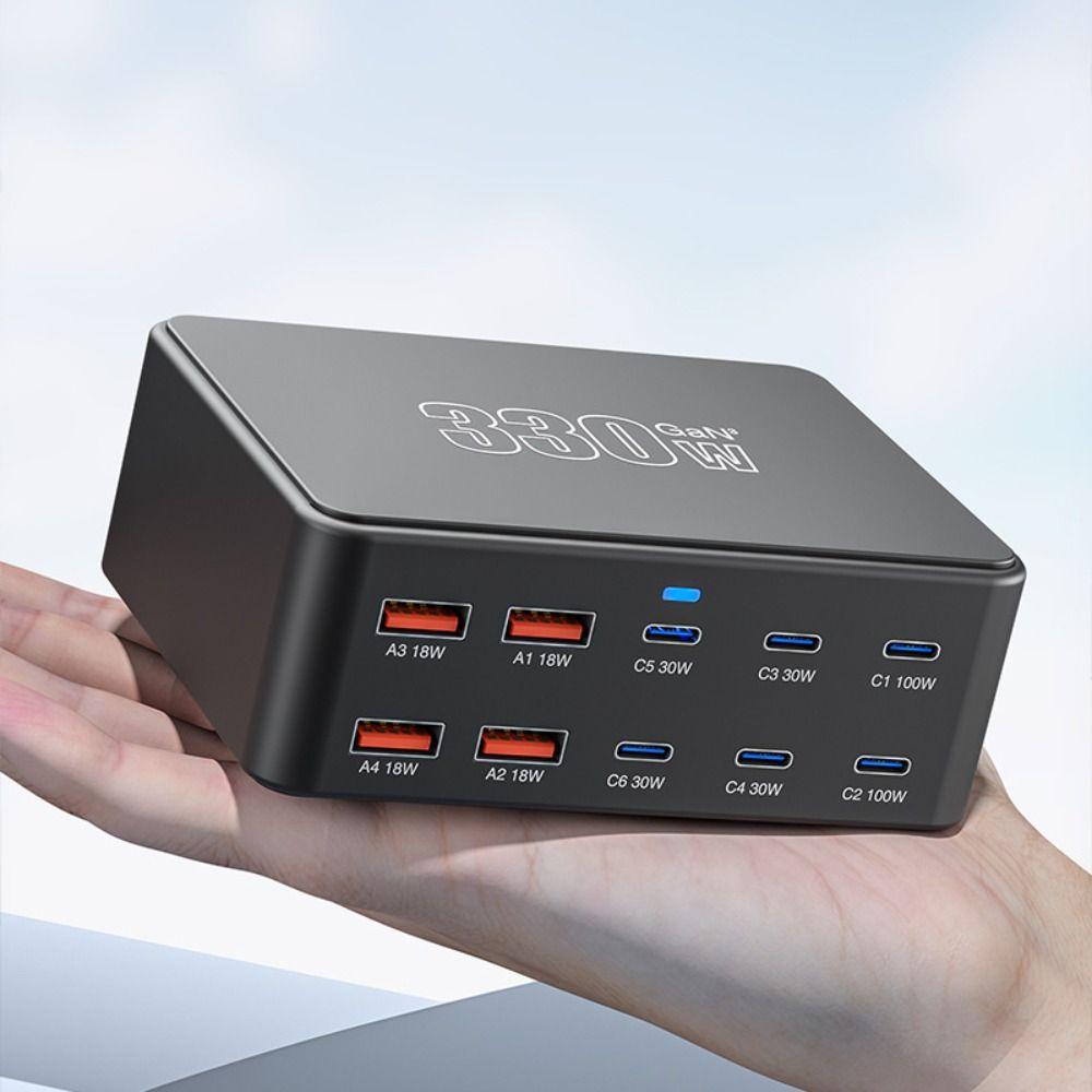 

Чорний 330W GAN PD Plastic Type C QC3.0 для Macbook/ IPhone 13 14 15 16/ Samsung EU