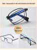 Anti-Blue Light Photochromic Folding Reading Glasses with Smart Zoom for Near, Mid, and Far Distances