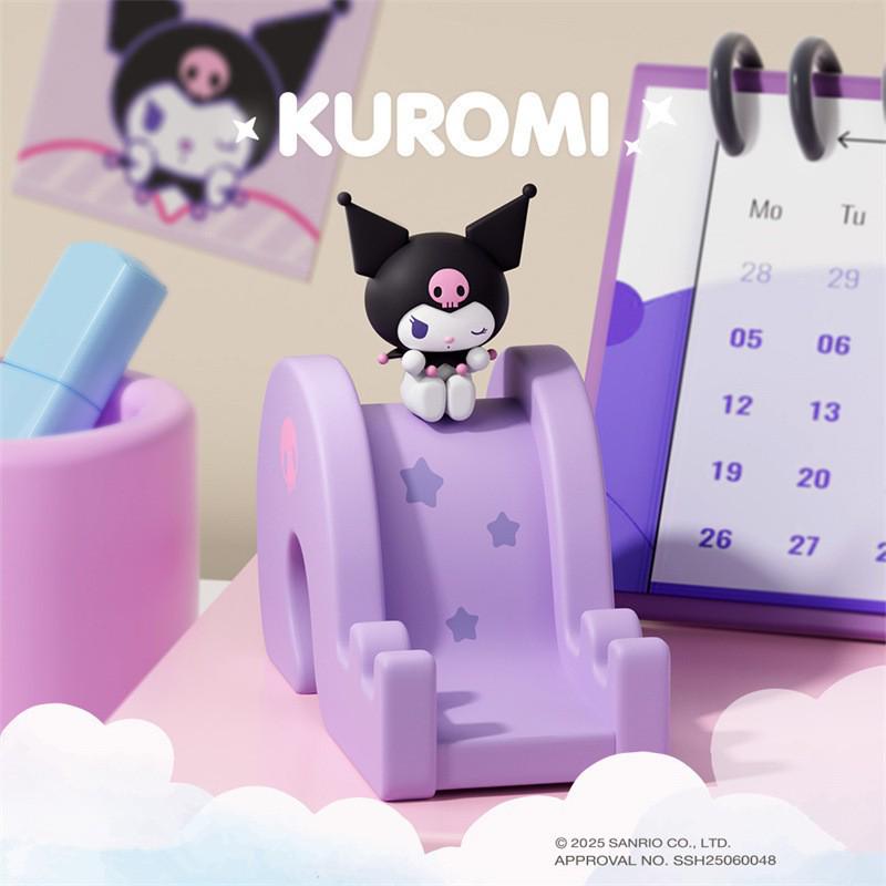 Sanrio Kuromi & My Melody Phone Holder: Cute Cartoon Desktop Ornament