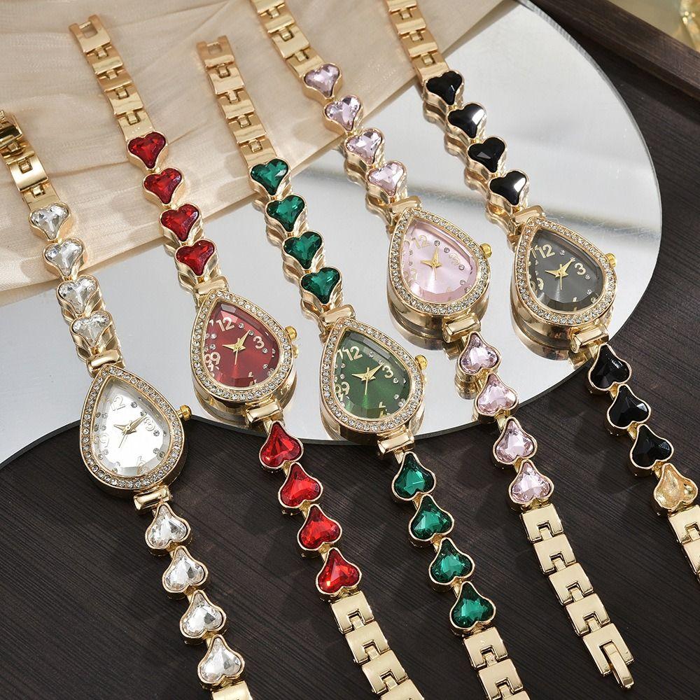 Fashion Accessory Heart Bracelet Watch Alloy Women's Quartz Watch Heart Wristwatch Casual Occasion