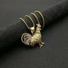 European and American Popular Hip Hop Accessories Environmentally Friendly Diamond Studded Animal Zodiac Pendant Necklace
